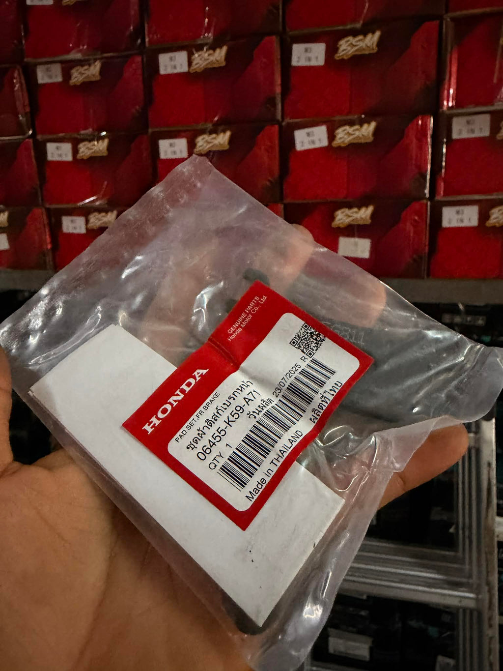 HONDA GENUINE ORIGINAL BRAKE PAD CLICK 125 V2/V3/V4