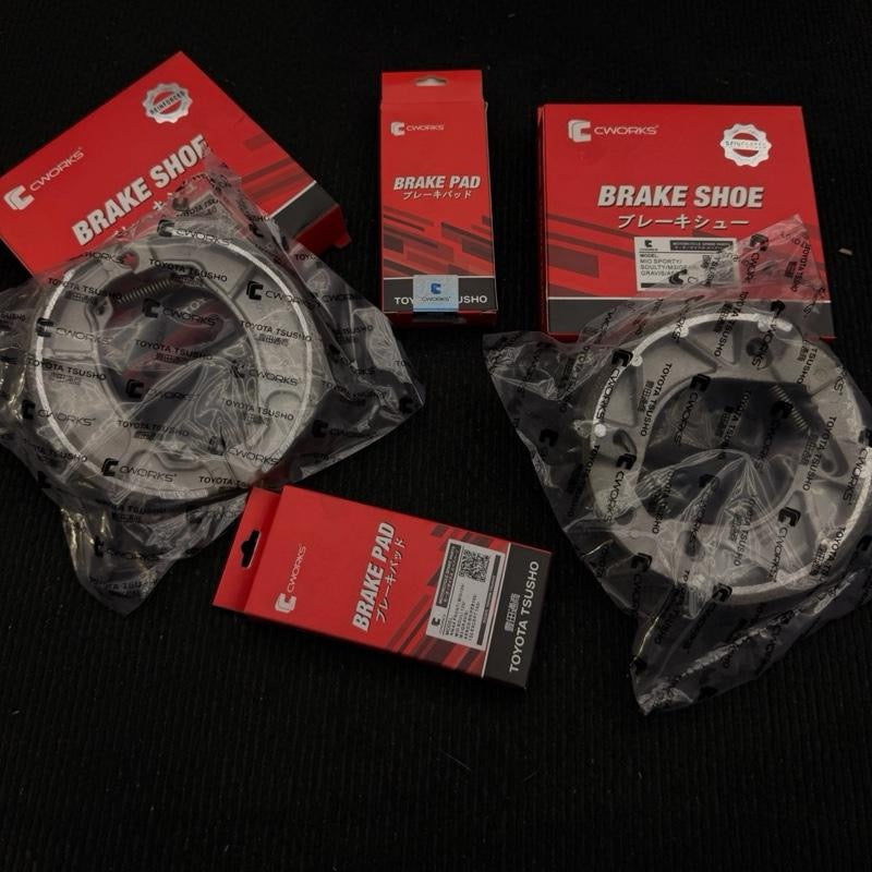 CWORKS BRAKESHOE AND BRAKEPAD FOR HONDA AND YAMAHA SCOOTERS