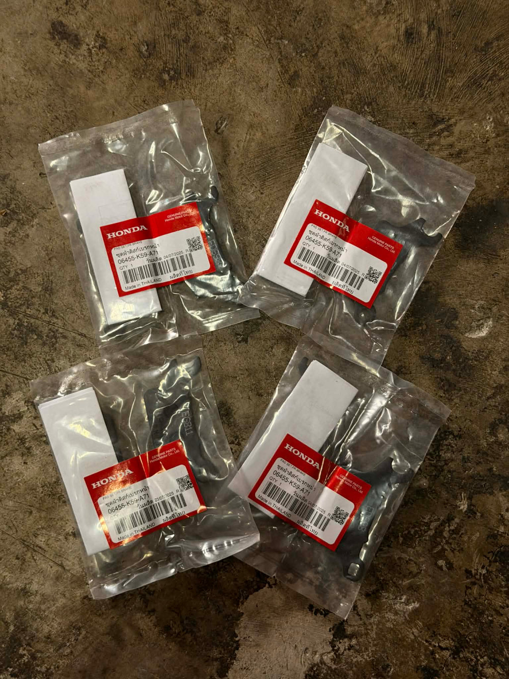 HONDA GENUINE ORIGINAL BRAKE PAD CLICK 125 V2/V3/V4