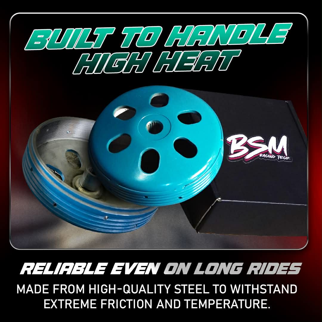 BSM STOCK MODIFIED CLUTCH BELL FOR DAILY AND TOURING. FOR ALL HONDA AND YAMAHA SCOOTERS